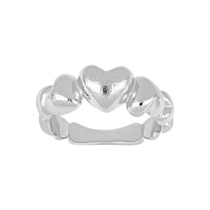 Siersbøl Shape - Ring med hjerter i sølv 112 007